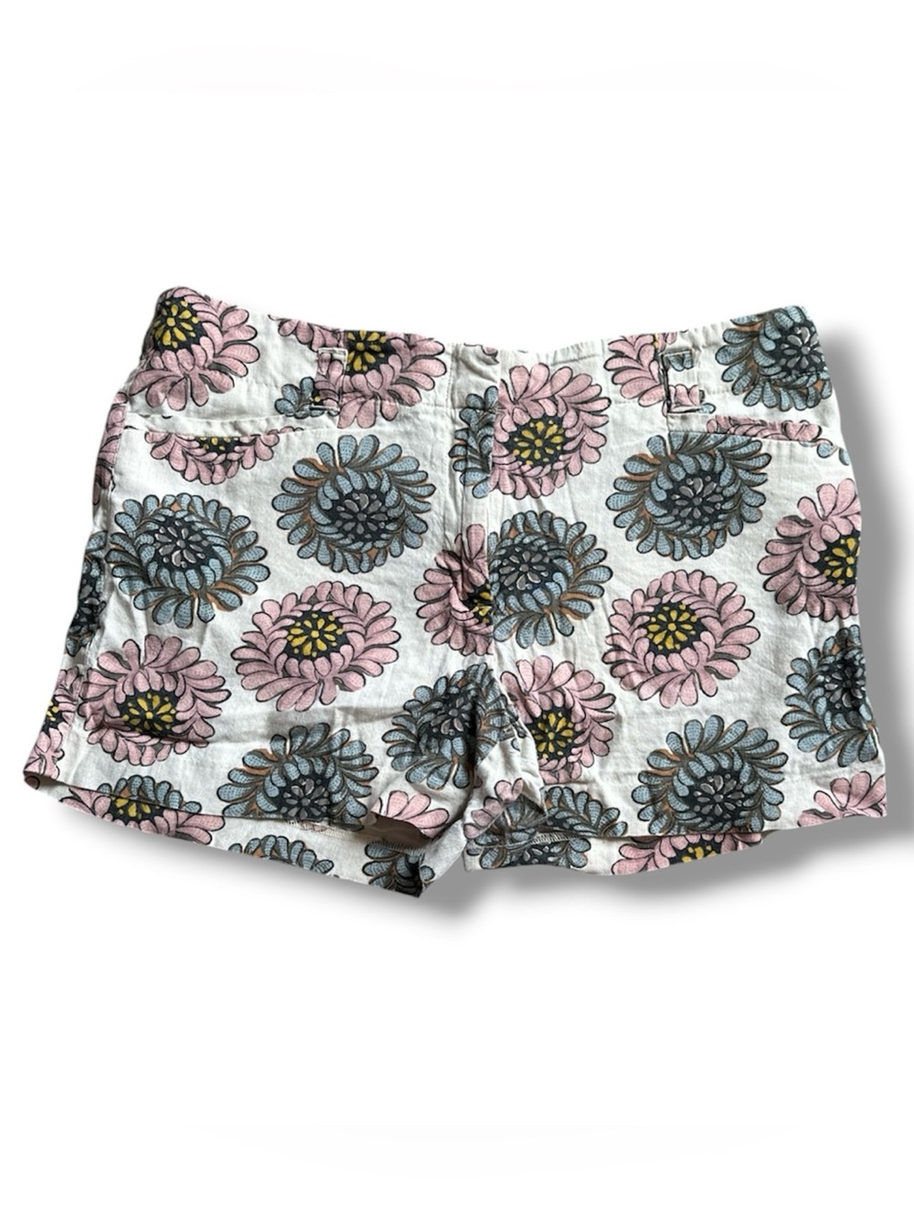 Loft Beige Floral Linen Blend Shorts Women’s Size 6 Classic Preppy Bloomcore